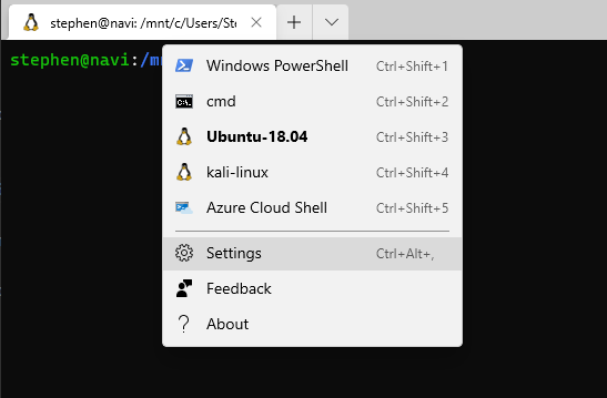 Windows Terminal Settings
